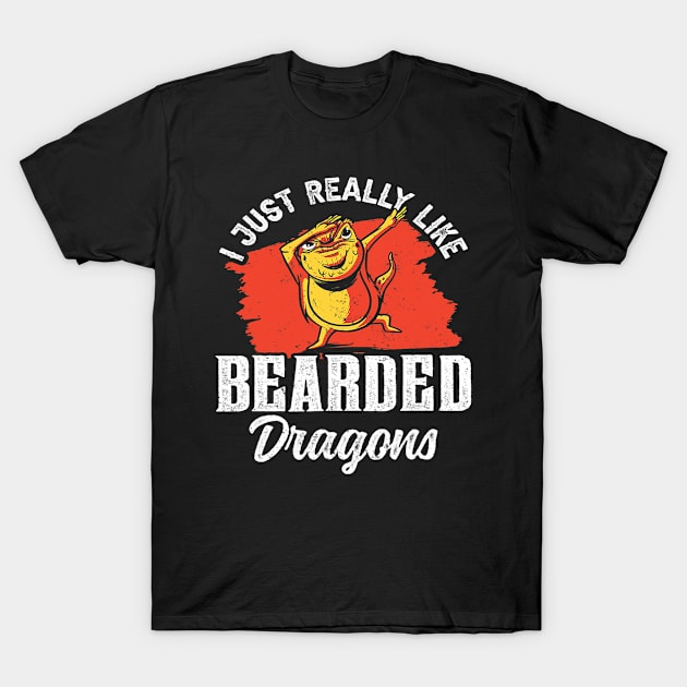 I Just Really Like Bearded Dragons Reptile Bearded Dragon 3 T-Shirt by omorihisoka